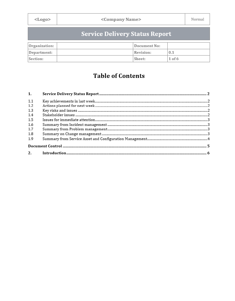 service-delivery-status-report-itsm-docs-itsm-documents-templates