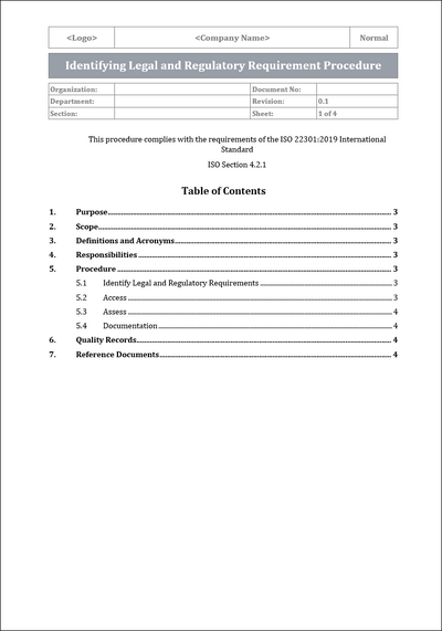 ISO 22301 Documentation Toolkit for Business Continuity