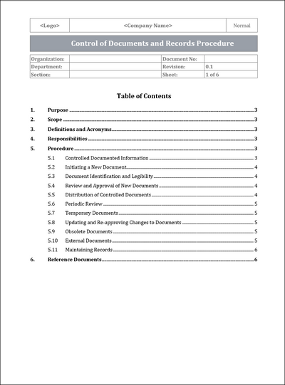 ISO 22301 Documentation Toolkit for Business Continuity