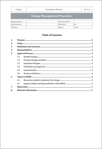 ISO 22301 Documentation Toolkit for Business Continuity