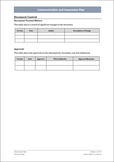 ISO 45001 - Communication and awareness plan