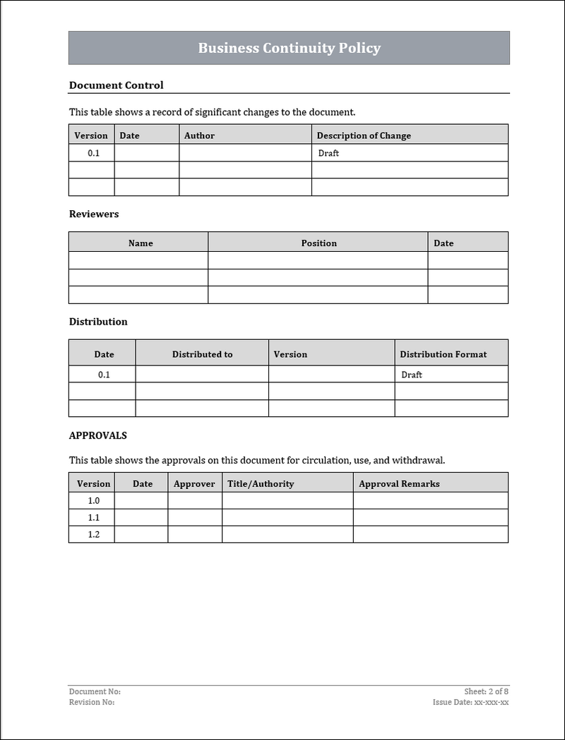 ISO 22301 Documentation Toolkit for Business Continuity