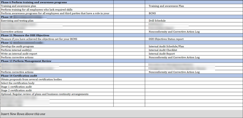 ISO 45001 - Implementation Detailed Plan