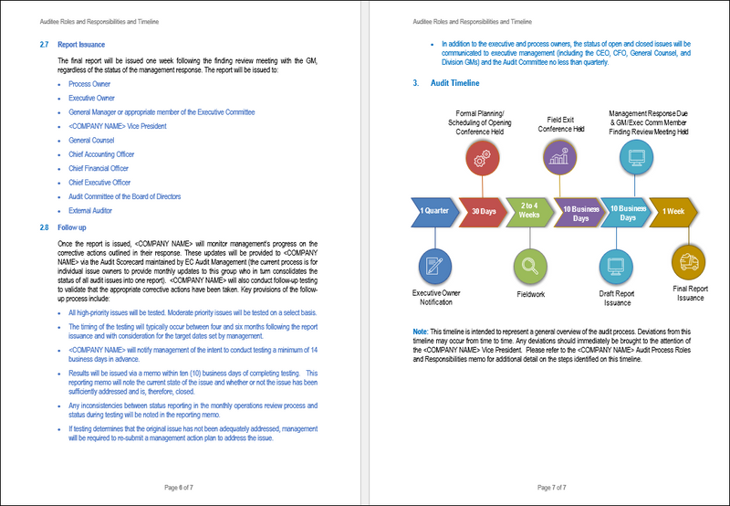 Auditee Roles and Responsibilities and Timeline 