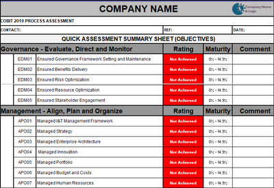 COBIT Maturity Assessment Template