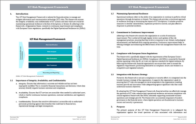 ICT Risk Management Framework 