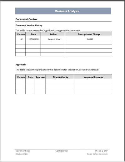 Business analysis Process Templates