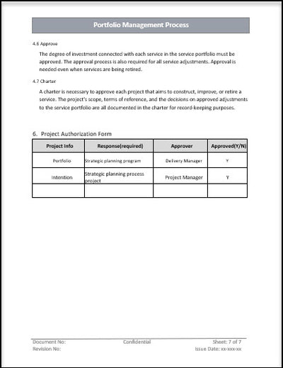 Portfolio Management Process Template