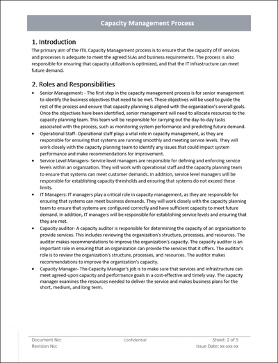 Capacity Management Process