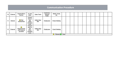 Communication plan