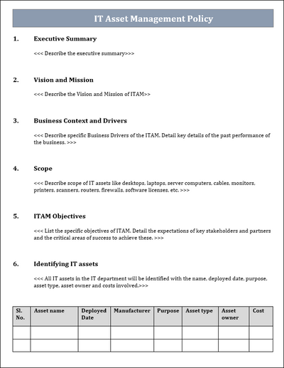 ITAM Policy