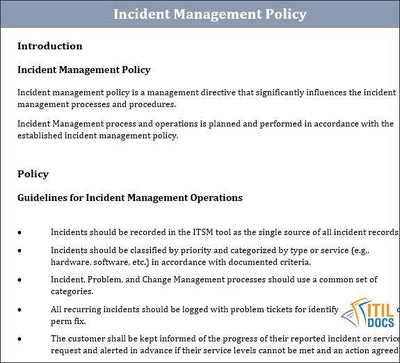 Incident Management Policy