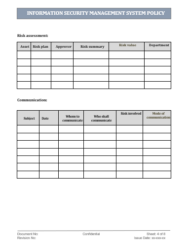 Information Security Management Templates, Information Security Management Template, Information Security Management Systems