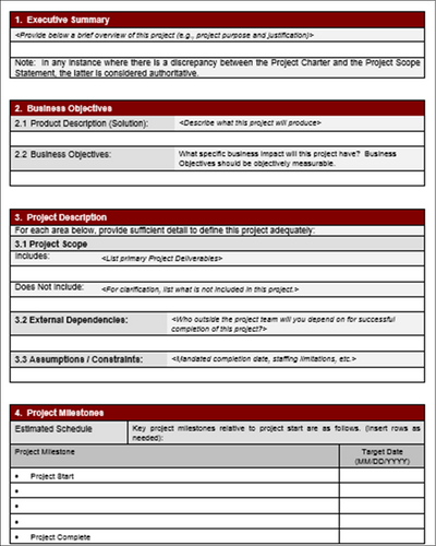 Project Scope Template