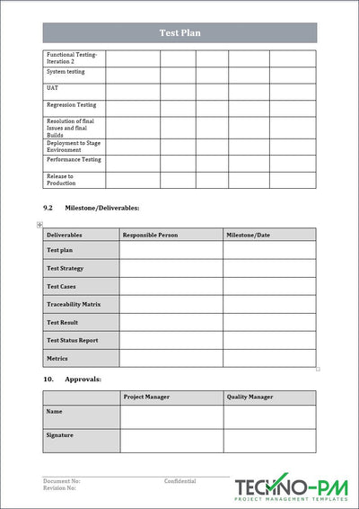 Test Plan Template