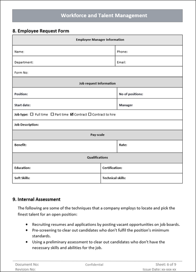 Workforce and Talent Management Word Template