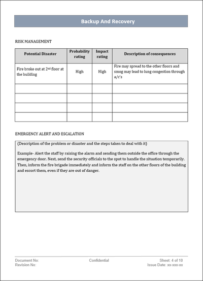 backup and recovery policy, backup and recovery , backup and recovery template