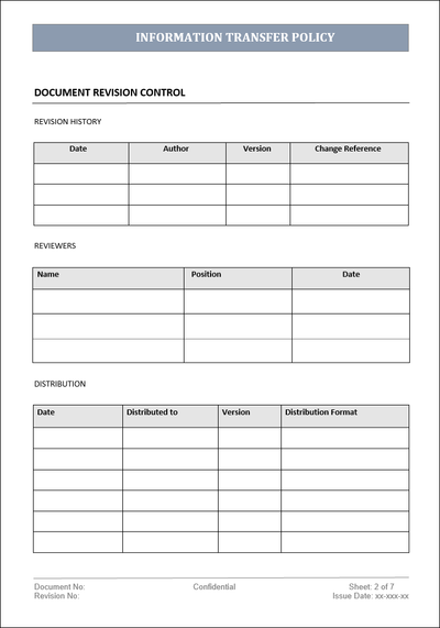 information transfer policy, information transfer