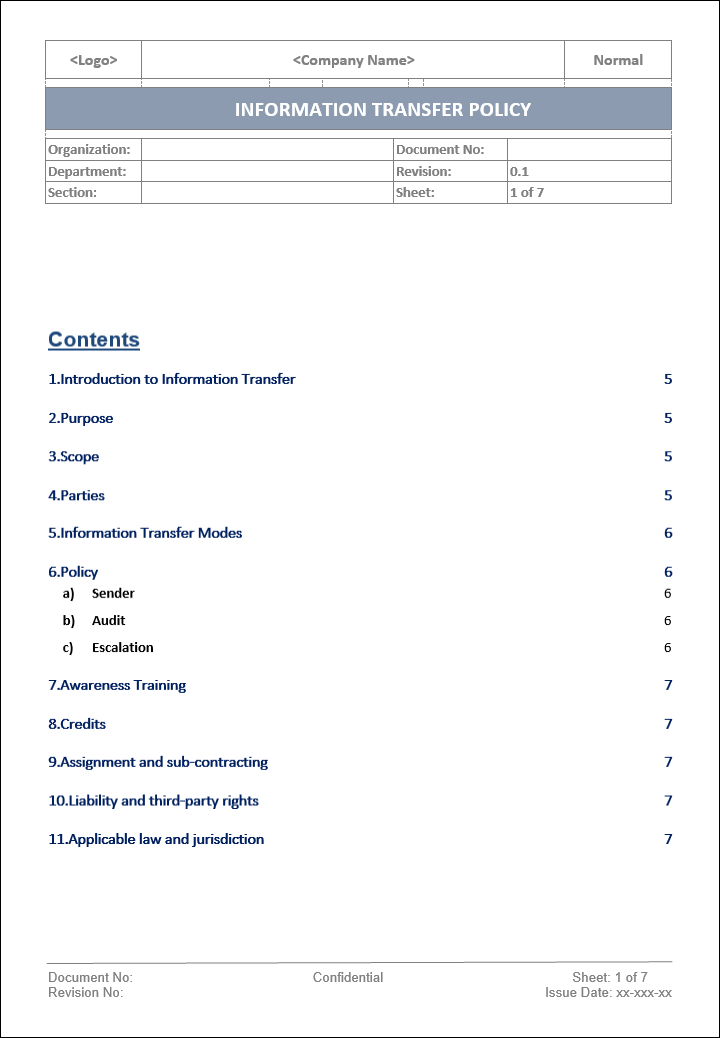 information transfer 