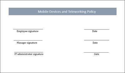 mobile devices and teleworking policy, mobile devices and teleworking