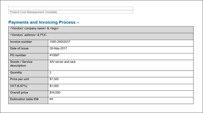 Project Cost Management Template Word, Project Cost Management, Project Cost Management Template 